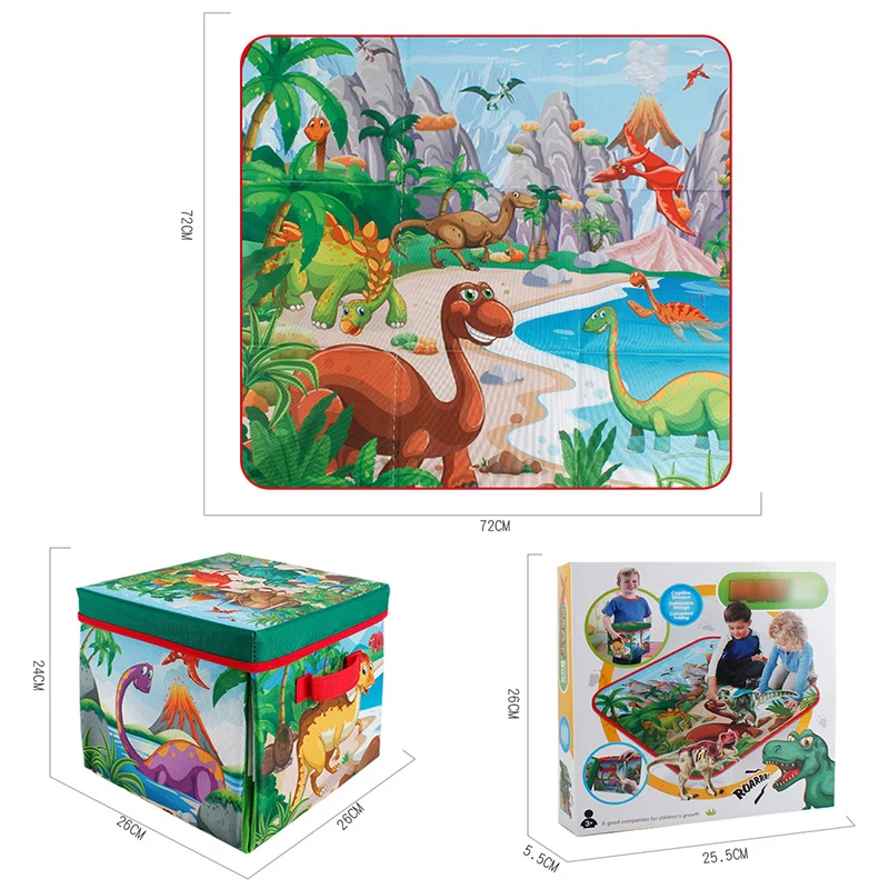 

Baby Play Mat Thick Crawling Mat Double Surface Baby Carpet Rug Animal Dinosaur Model Developing Mat For Children Game Pad
