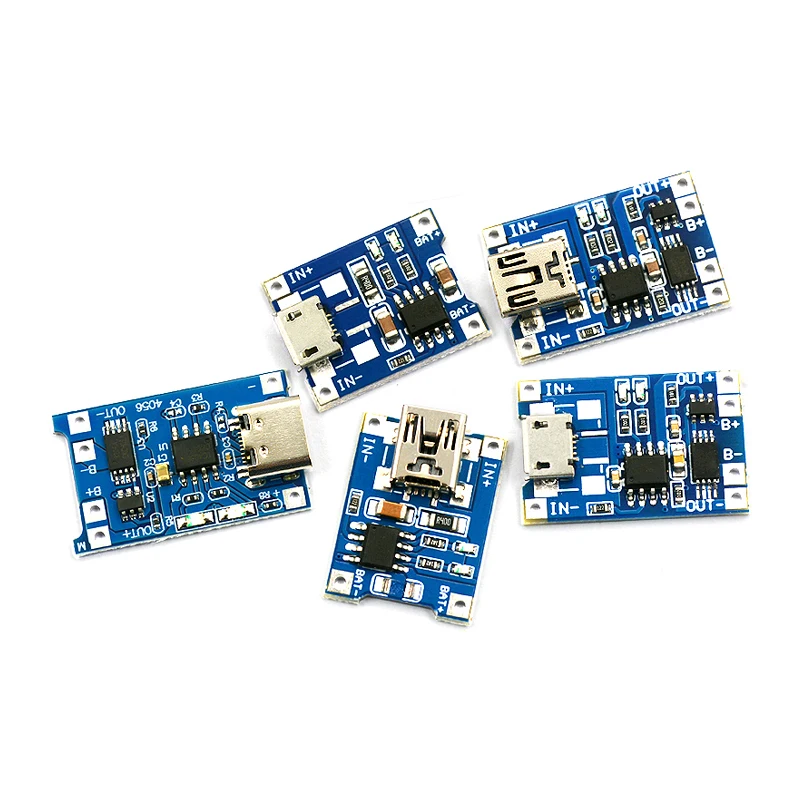 TP4056 + защита двойной функции 5 в 1A Micro USB 18650 литиевая батарея зарядное устройство