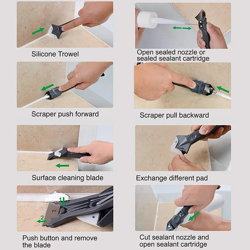 

20pcs 5 in 1 Remover Caulk Finisher Sealant Smooth Scraper Kit Hand Tools