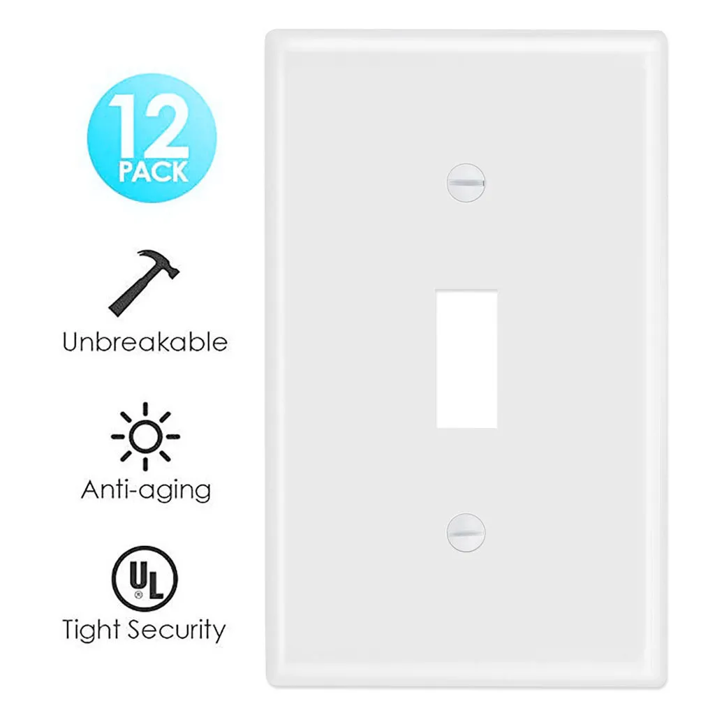 Крышка выключателя освещения 12 шт. переключатель пластины крышки одной банды