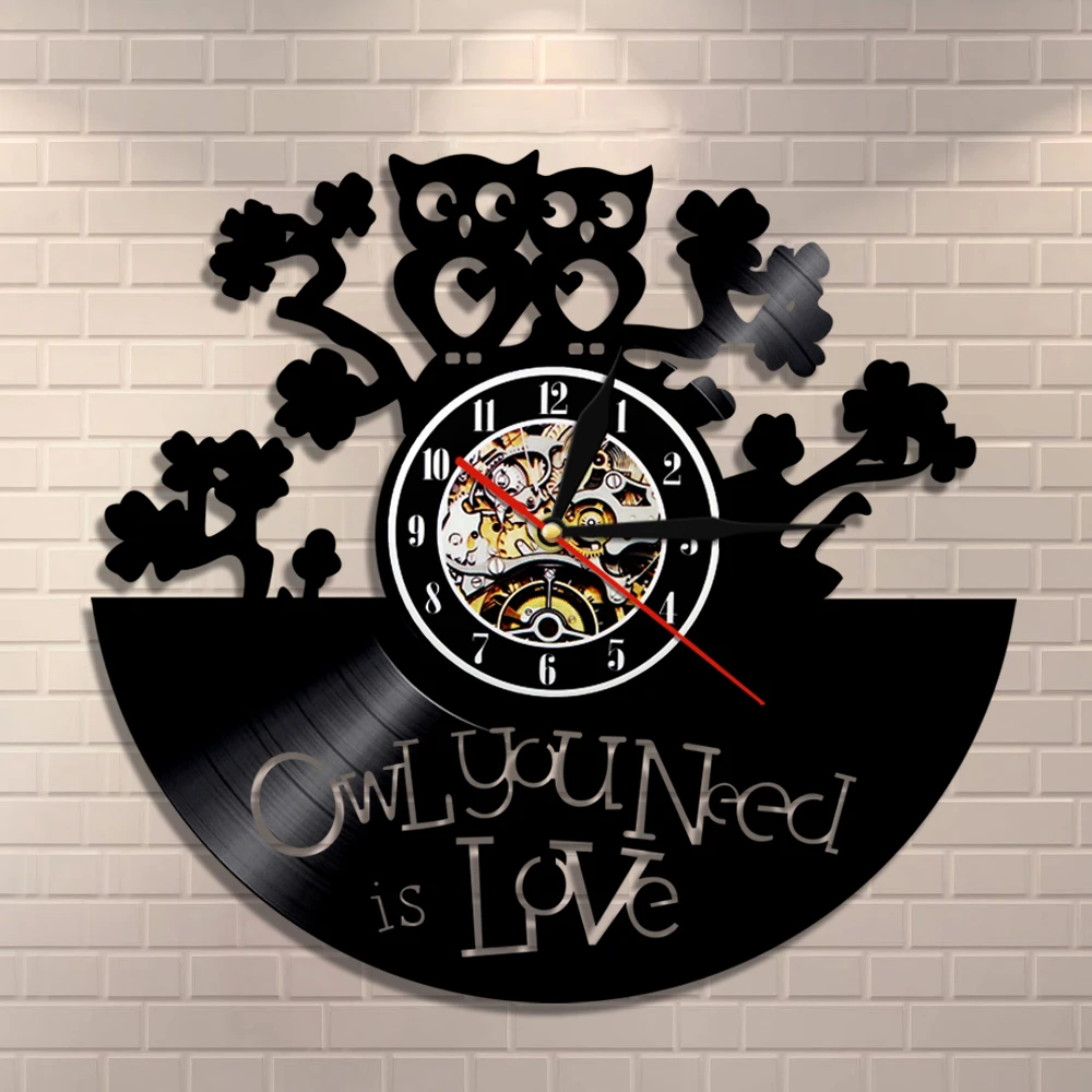 Настенные часы в виде совы для детей декоративные настенные с цитатой животных