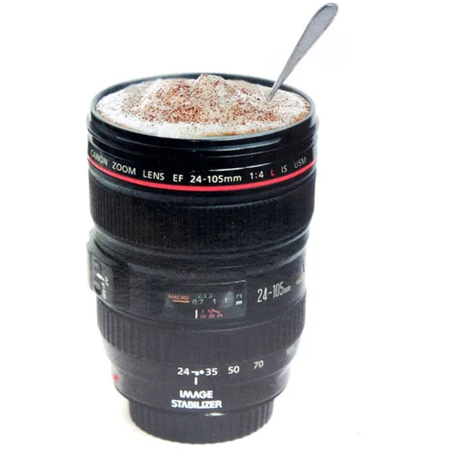 Креативные кружки с линзами из нержавеющей стали 400 мл чашка для кофе и чая