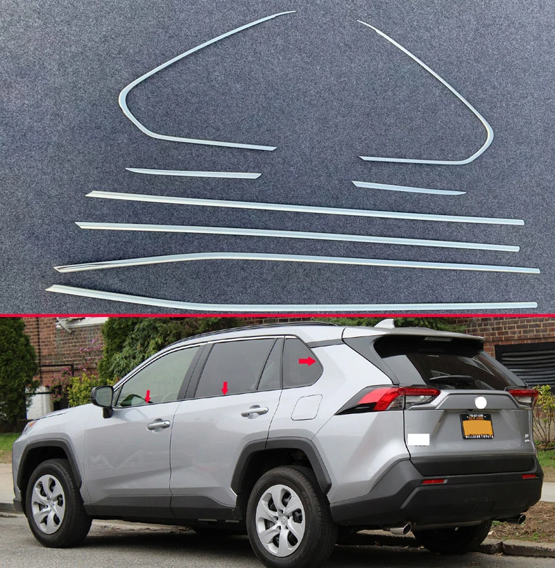 Декоративные аксессуары для TOYOTA Rav4 2019 2020 наклейка кузова из нержавеющей стали