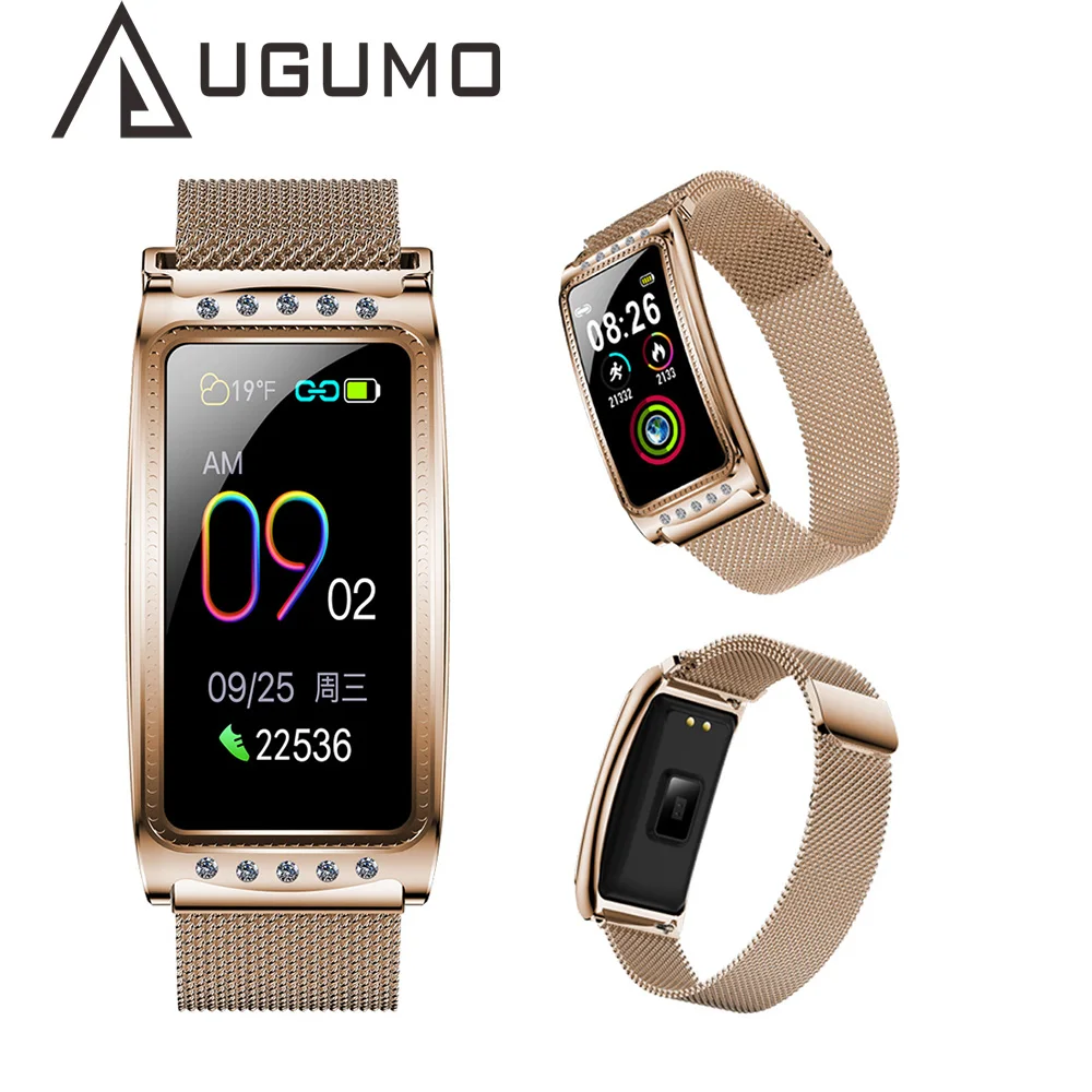Женские Смарт часы UGUMO для Android IOS измеритель пульса монитор артериального