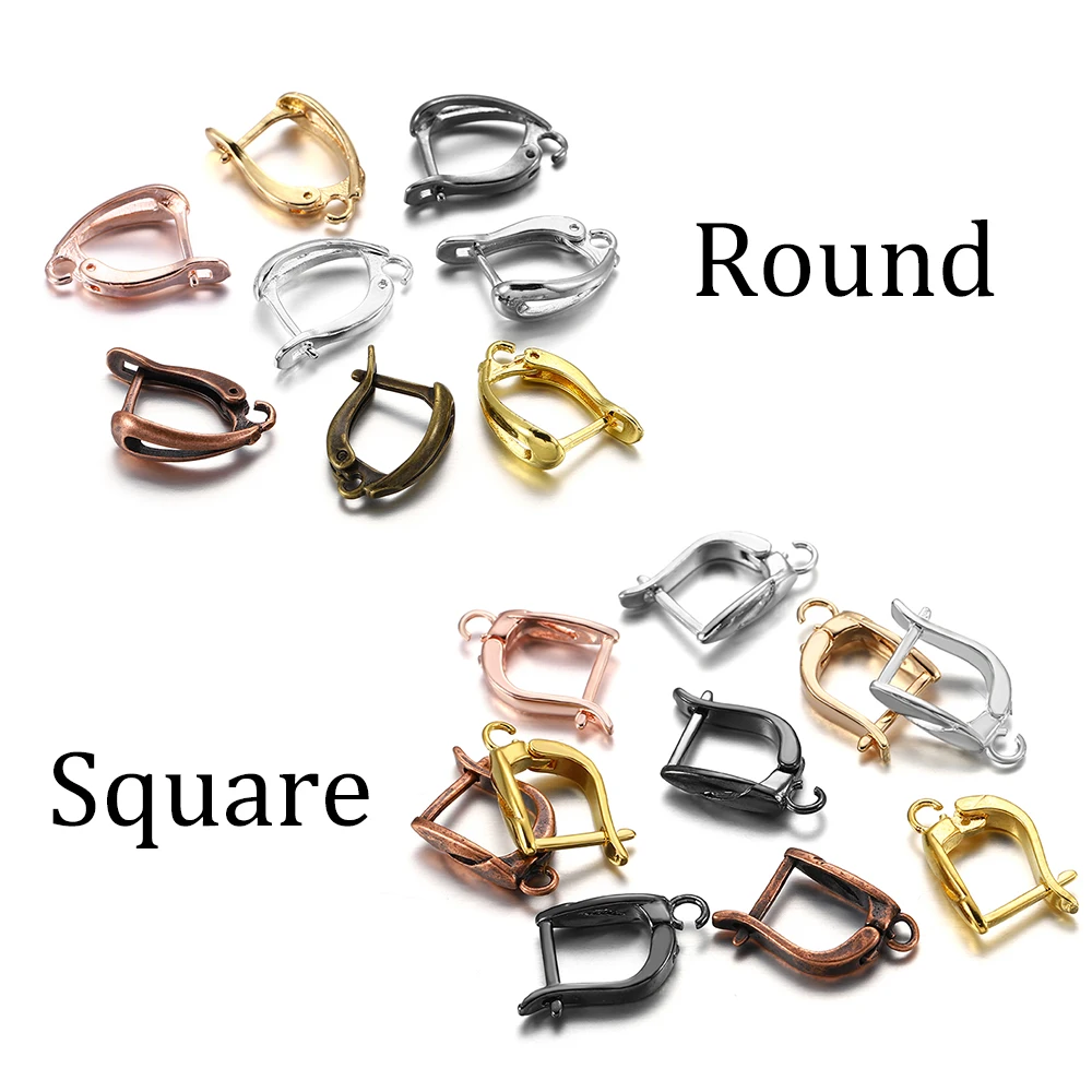 

6-12Pcs/lot French Hoop Lever Back Open Loop Earring Hook Clasps Settings For DIY Jewelry Making Findings Accessories Supplies