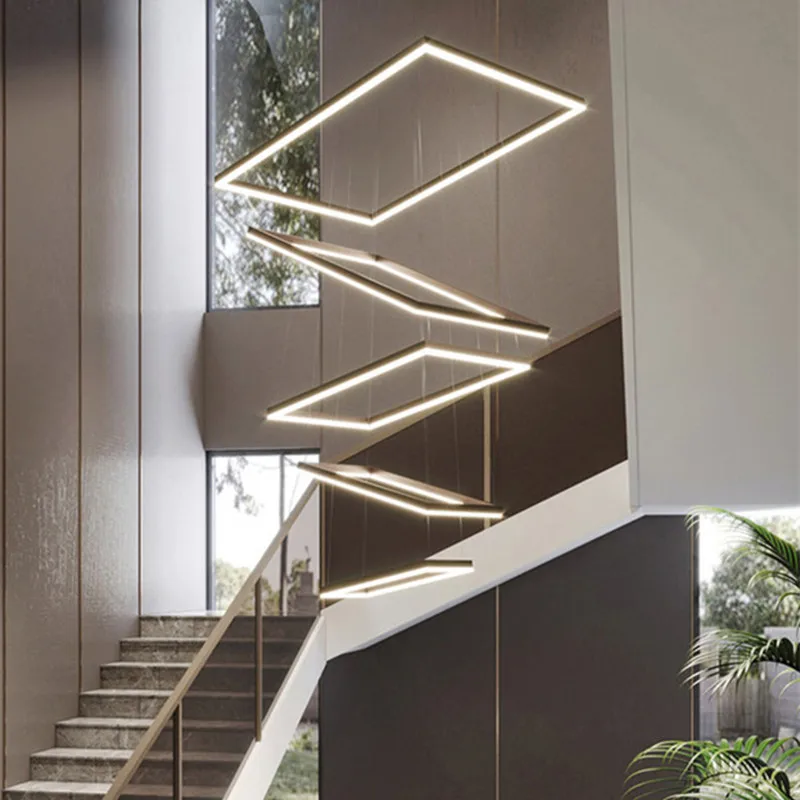Светодиодный квадратный подвесной светильник для гостиная сидя номера лестница