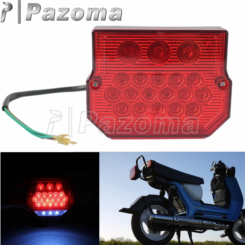 

Motorcycle Tail Light LED Red Rear Light W/License Plate Light for Simson SR50 S51 MZ ETZ 150 250 251 301 Suzuki TS125 150 250