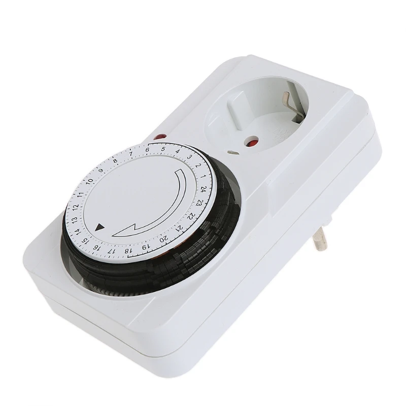 

24H Mechanical Electrical EU Plug Program Timer Power Switch Socket Energy Saver