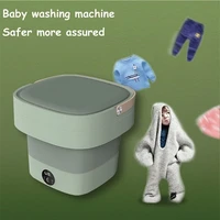 4 5l folding mini washing machine underwear socks baby cleaning machine blue light sterilization laundry washer for home travel