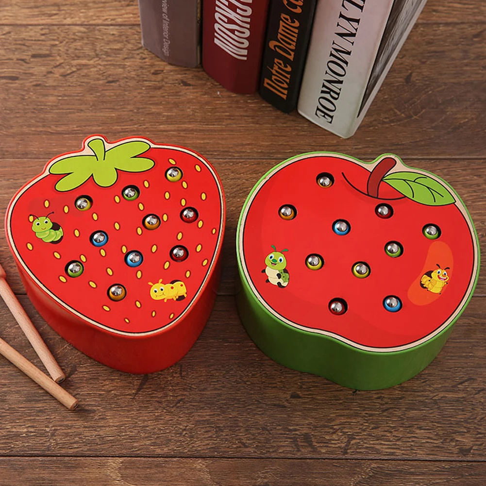 3D Когнитивная развивающая головоломка игрушки из цветного дерева магнитные для