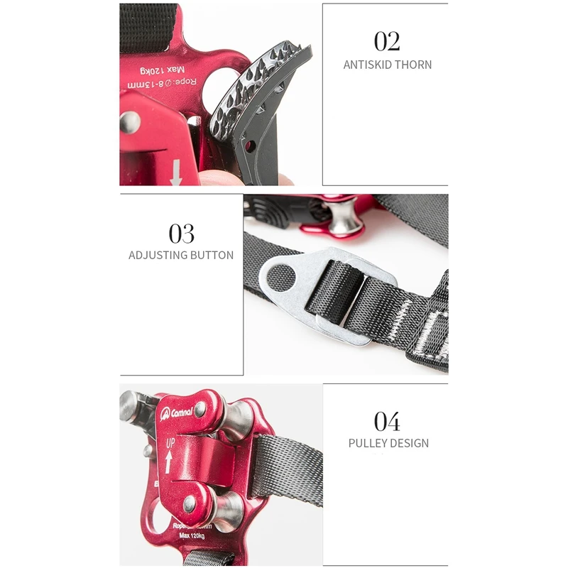 

ELOS-CAMNAL Rock Climbing Tree Arborist Foot Ascender Riser Climbing Mountaineering Equipment Climbing Device