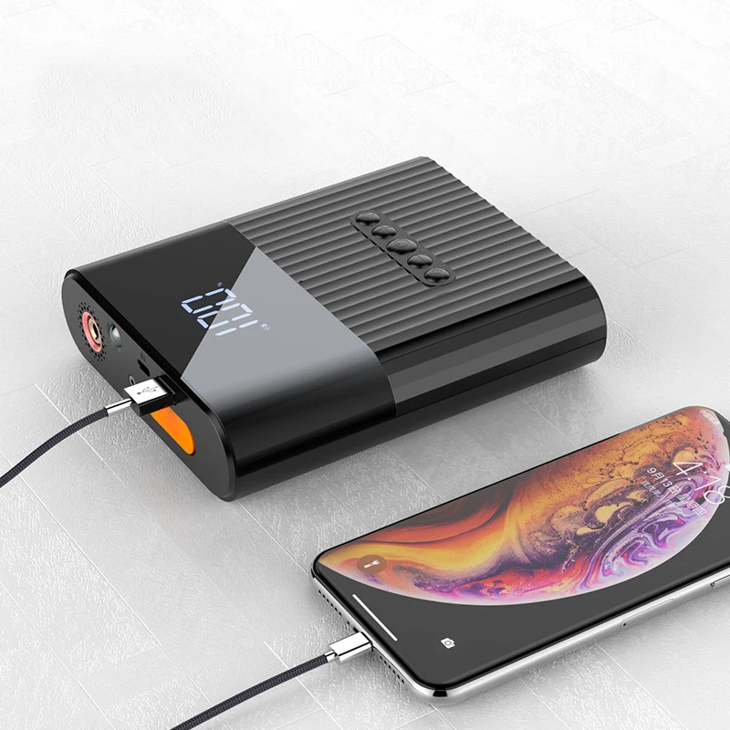 

Protable Car Electric Air Compressor LED Digital Air Pump High Pressure Wireless Mini Tire Inflatable Pump Black