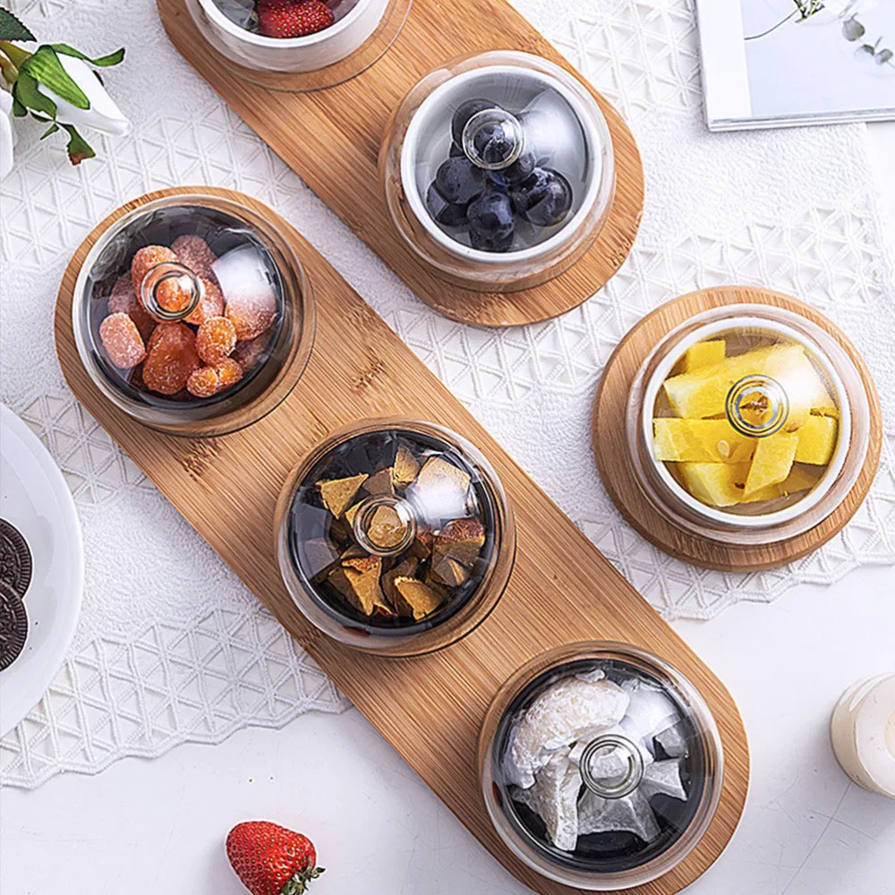 

1pc Creative Serving Sweets Bowl Dessert Bowl Wooden Serving Sweets Bowl