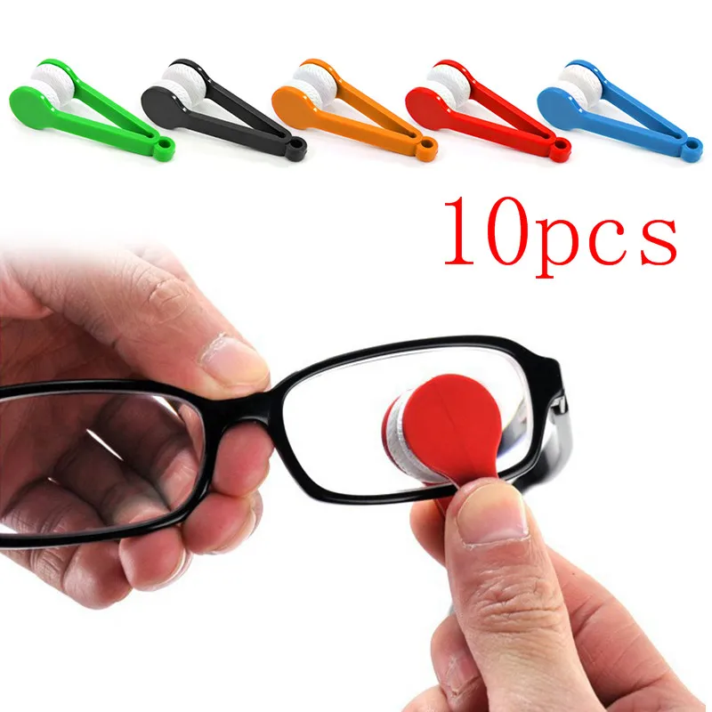 

10pcs/set New Microfiber Mini Sun Glasses Eyeglass Microfiber Brush Cleaner Cleaning Spectacles Tool Clean Brush