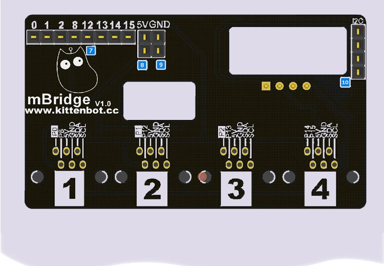 mBridge RJ25, Surport micro:bit makeblock  Robot bit  kittenbot