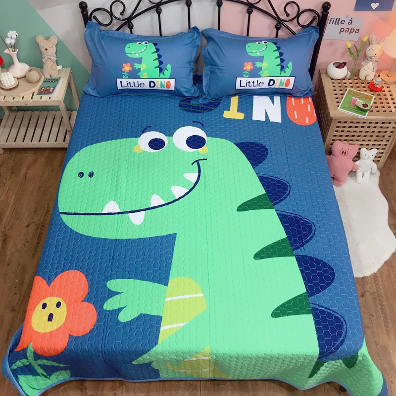Высококачественное постельное белье с мультяшным принтом динозавра