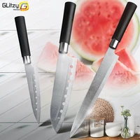 kitchen knife 5 7 8 inch chef 1 4pcs set 7cr17 440c stainless steel holder slicing fruit vegetable meat santoku cooking tool