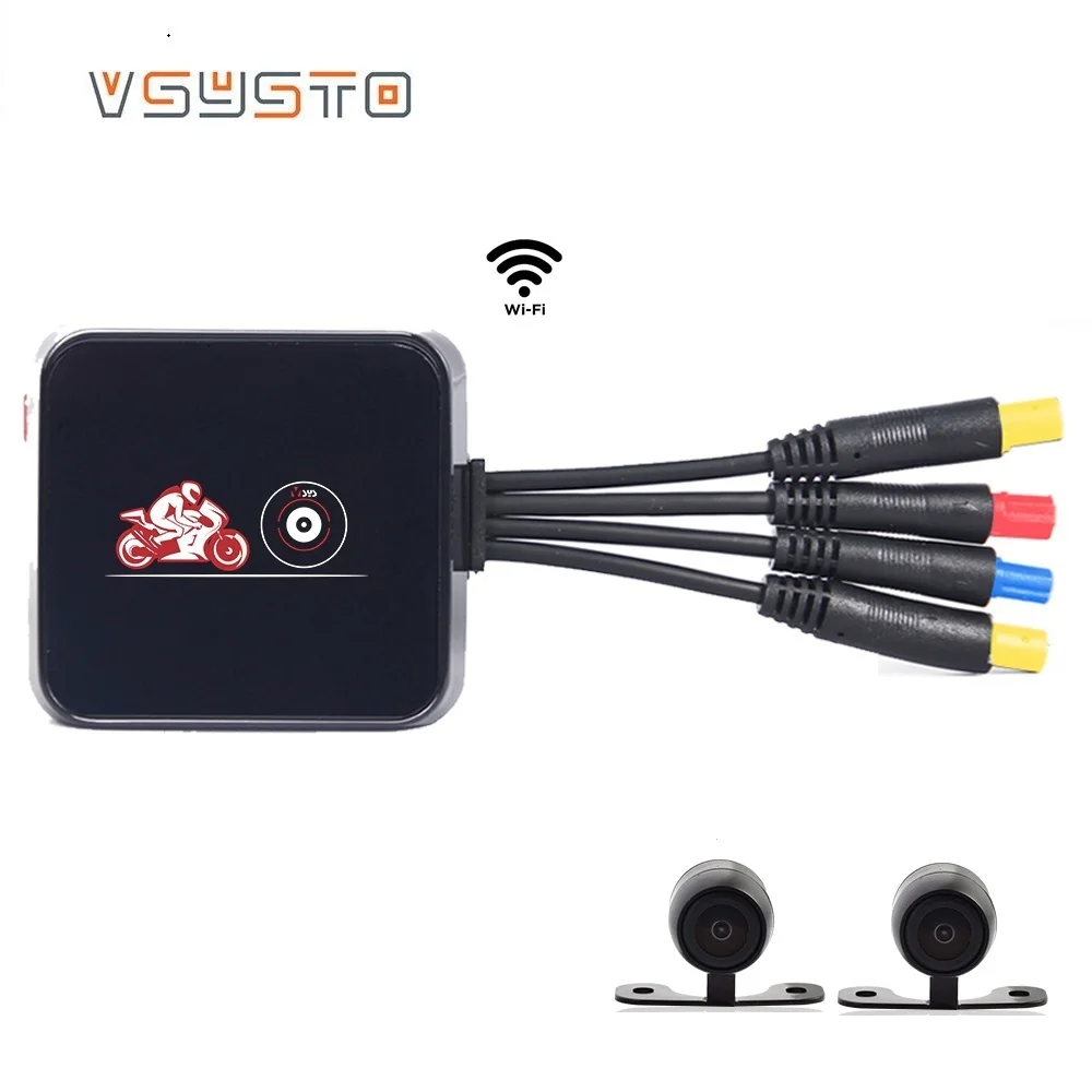 VSYSTO Двойной HD 720p Разрешение мотоцикл DVR D6HL Обновлено от C6 wifi видео регистратор
