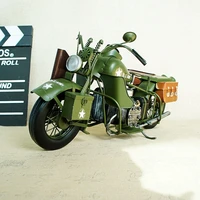 large retro motorcycle model green static metal motorcycle model home decoration collectibles crafts best gift for friend