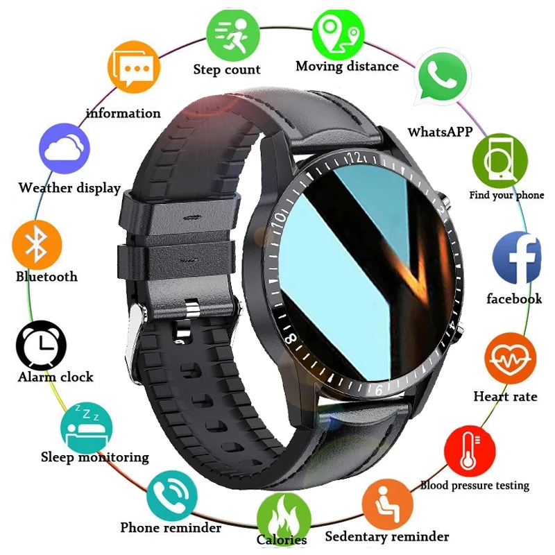 

2021 New Smart Watch Men Full Touch Screen Sports Fitness Watch IP68 Waterproof Bluetooth For Xiaomi Android ios smartwatch Mens