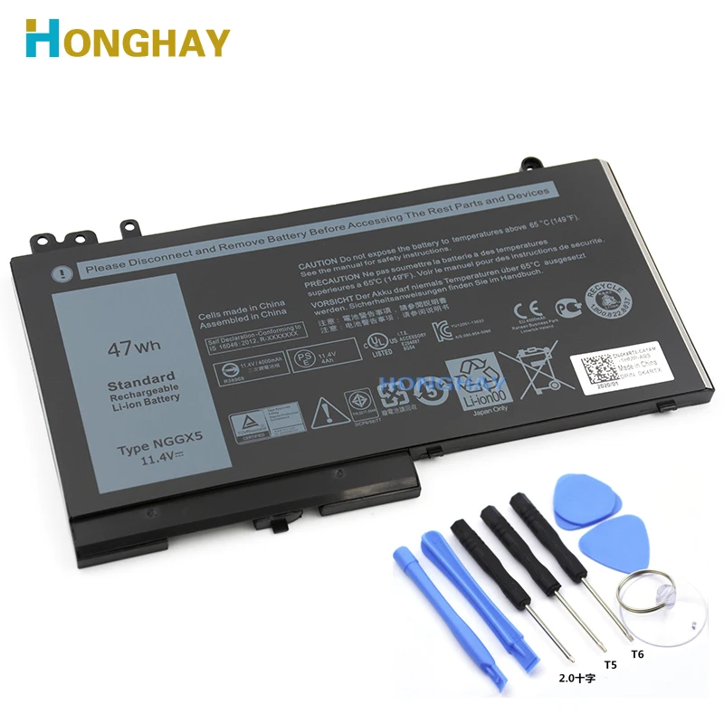Honghay Новый NGGX5 ноутбук Батарея для DELL Latitude E5270 E5470 M3510 E5570 E5550 E5570 JY8D6 954DF 0JY8D6 11,4 V 47WH