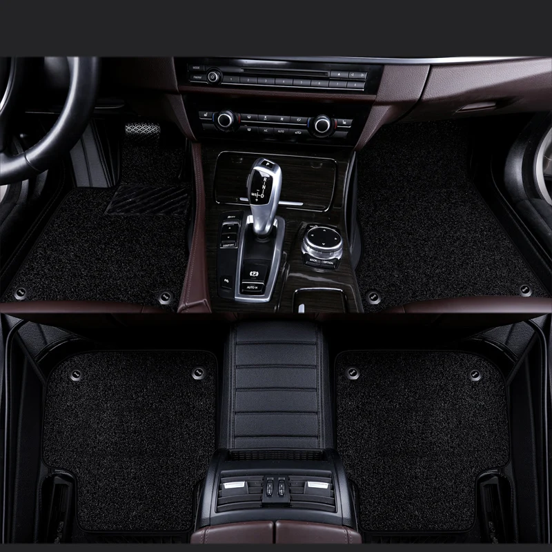 

Custom car floor mats for Cadillac SRX CTS Escalade ATS CT6 XT5 CT6 ATSL XTS SLS Double foot mat car accessories