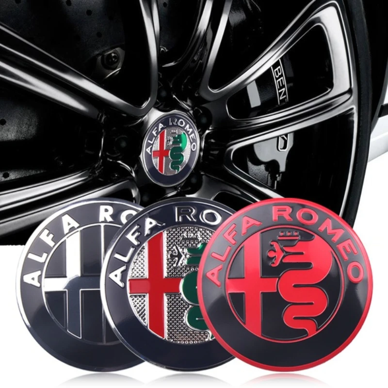 

4pcs high quality Alfa Romeo Car Wheel Center Hub Caps Cover Rim Sticker Badge Styling For Mito 147 156 Giulietta Spider GT