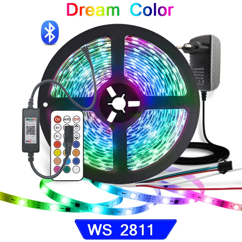 Bluetooth Мечта RGB Светодиодные ленты DC 12V Светодиодный светильник индивидуально