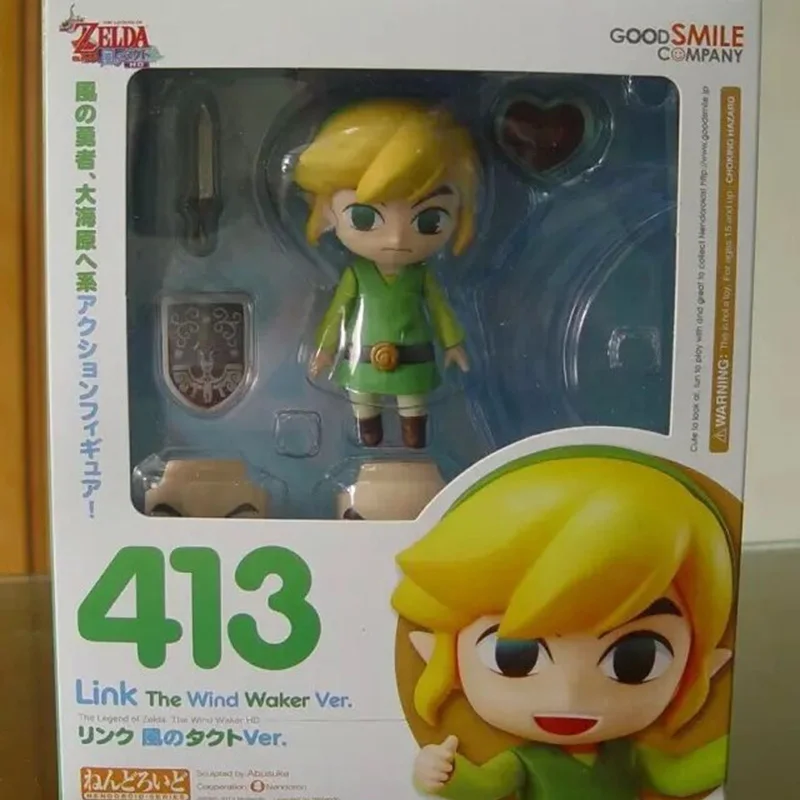 

Anime Figure Cute Link The Wind Waker Ver 413# Q Version Cat's Eye Link PVC Acton Figure Collection Model Toys Gift Doll 10CM