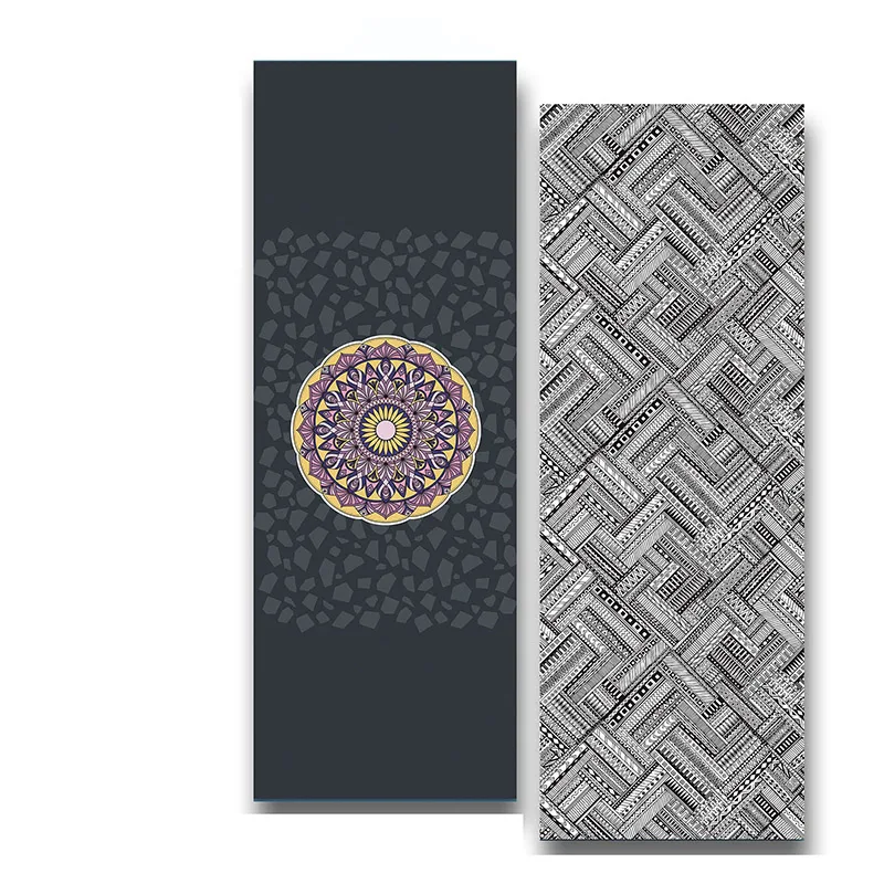 Двухстороннее полотенце для йоги 185*63 см нескользящий портативный Дорожный