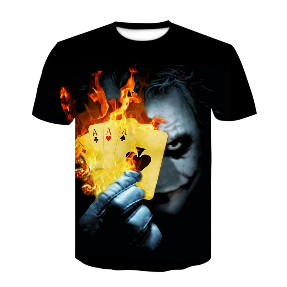 

Hot Sale Clown T Shirt Men/women Joker Face 3D Printed Terror Fashion T-shirts size