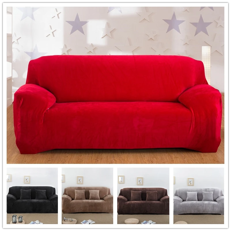 Толстый Пушистый чехол для дивана Claroom зимний мягкий теплый гостиной однотонный