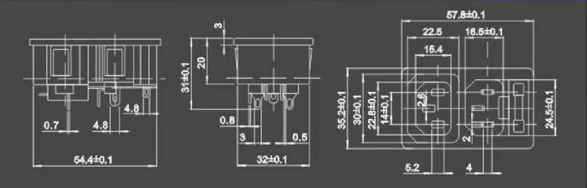 Корпус Женский 3PIN IEC320 C13 C14 AC встроенный разъем адаптер с предохранителем