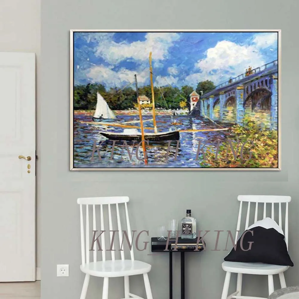 Океан корабль 100% Клод вручную. Monet картина льняной холст разведения музейное