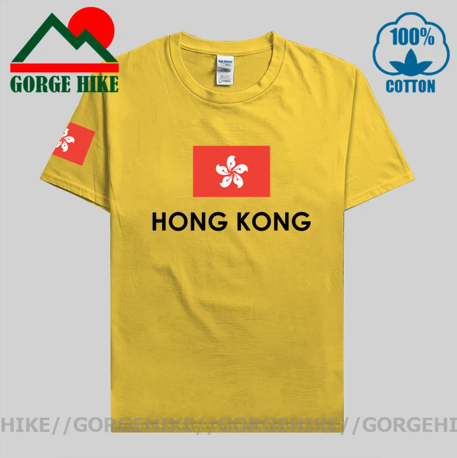 Мужские футболки Гонконга Китая модные брендовые с принтом и коротким рукавом