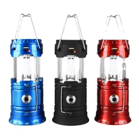 2 in 1 led camping light solar powered usb decorative lamp portable lantern flashlights for emergence hiking