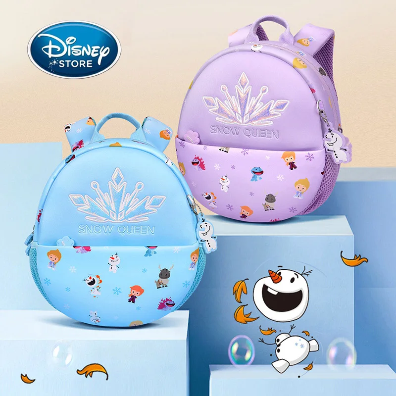

Милый школьный ранец «Холодное сердце 2» Disney, дышащий Детский рюкзак для девочек «Снежная королева», с защитой от потери, дорожный рюкзак для студентов