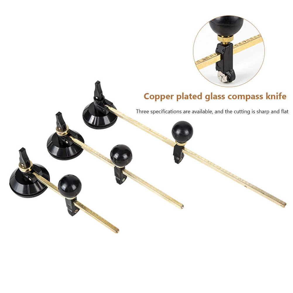 

Professional Circular Round Glass Cutter Circle Diameter Compass with Suction Cup Chimney Opening Bottle Cutting Tool