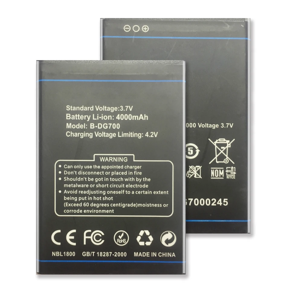 

For Doogee DG700 Titans 2 B DG700 Li-ion Polymer Batteries For Doogee DG700 Titans 2 Smart Phone Battery 3600mAh B-DG700