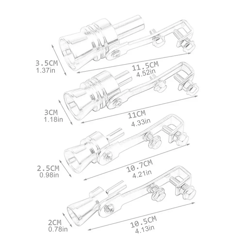 Универсальный симулятор Уистлер алюминиевый сплав выхлоп поддельный турбо