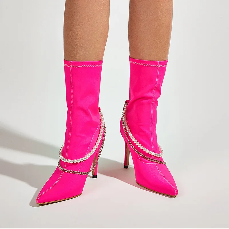 Женские туфли на высоком каблуке 2021 Весна шпильке для женщин с острым носком Из