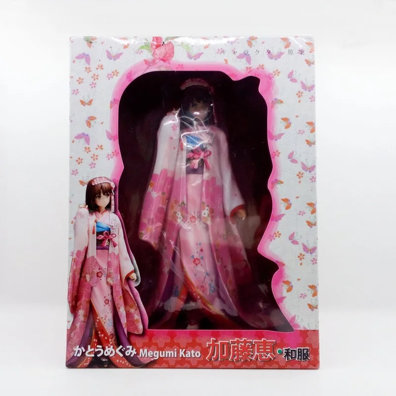 

10'' Japanese Anime Action Figure Saenai Heroine No Sodatekata Katou Megumi Kimono Ver PVC 26cm Collectible Model Doll Brand New