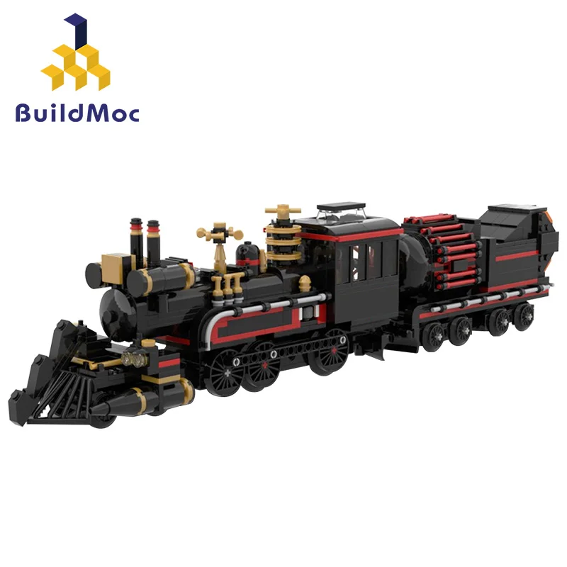 

City Retro Train Steam Technology Back to Future Building Block Technicalal Rail Bricks Time Train Children Kids Toys Gifts
