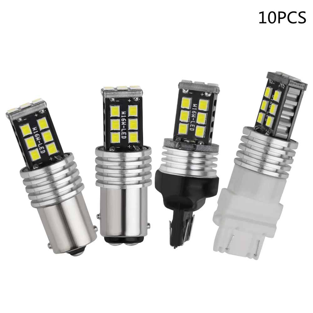 

10pcs T20 W21/5W 7443 7440 W21W 2835 15SMD 7444NA LED For Turn Signal Lights Tail Lights Brake Lights Canbus DC 12V No error