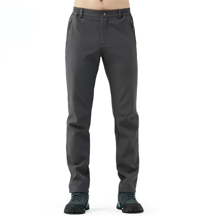 Men Dark Gray TECTOP зимние мужские Wo мужские s толстые походные флисовые брюки для спорта на открытом воздухе кемпинга термальные ветрозащитные внутри флисовые сплошные брюки VA668 - Цвет: Men Dark Gray