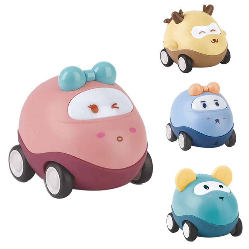 

Ainimal Pull Back Inertial Car Toys Shinning Lights Model for Baby Kids