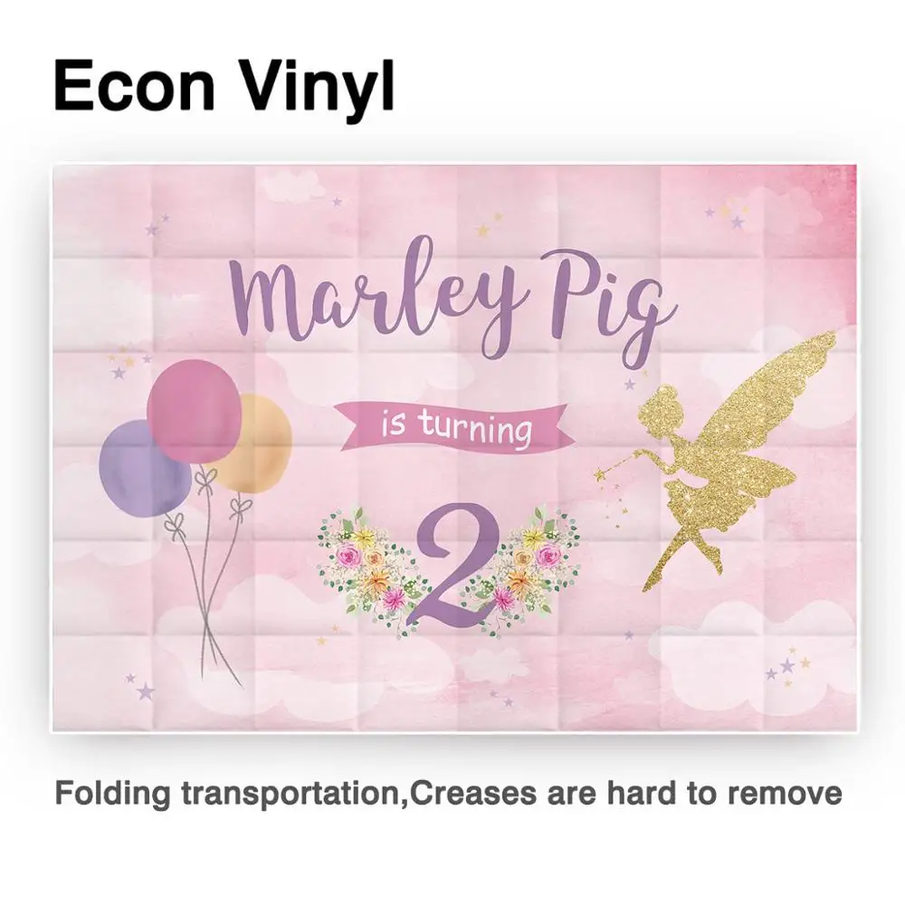 Фон для фотосъемки с изображением поросенка на день рождения пастельных розовых