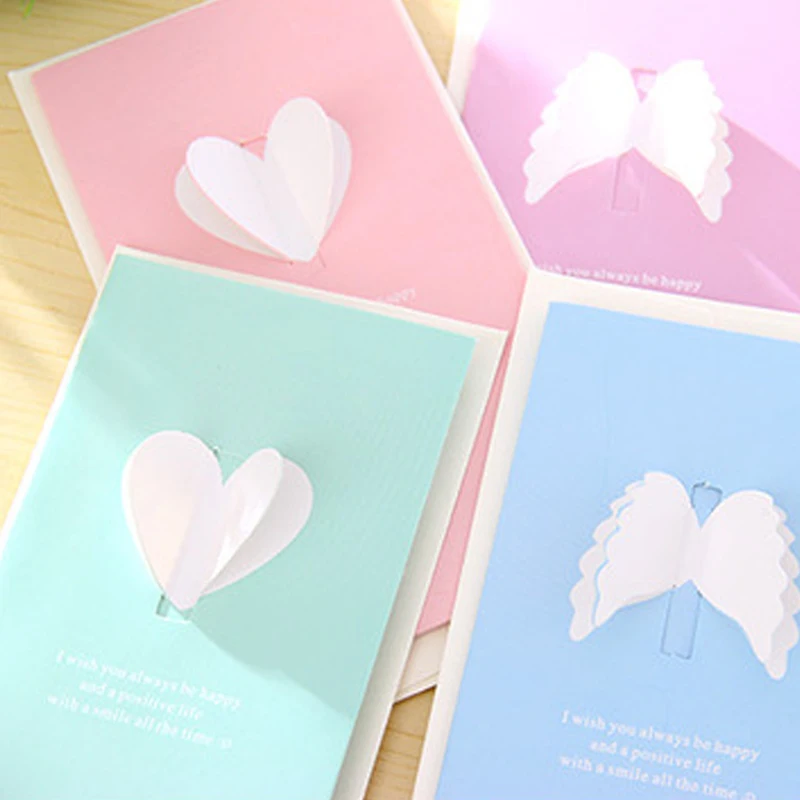 2 шт. креативная открытка с надписью love heart thank you card Wedding thanks birthday бумажная упаковка