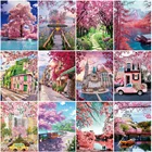 Evershine Алмазная вышивка розовый картина стразы Алмазная мозаика цветок вышивка крестом наборы Алмазная Живопись пейзаж Подарки ручной работы