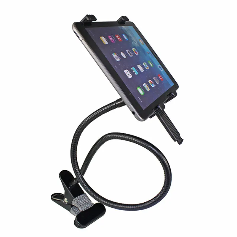 

Adjustable Metal Bed Desk Lazy Bracket Tablet phone Bendable Gooseneck Long Arm Base Clip Smart Phone Stand for Car Desk Kitchen